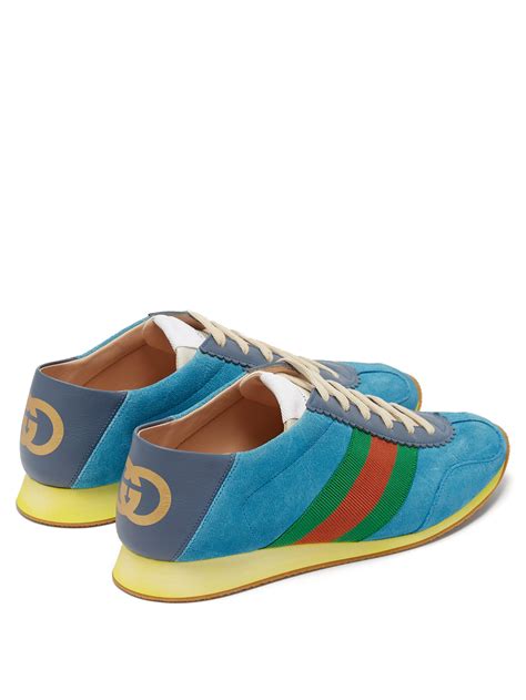 white and blue gucci shoes|blue Gucci shoes suede.